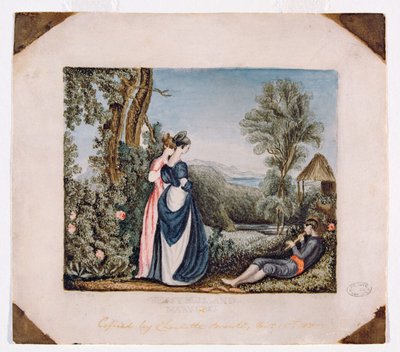 ベッシーベル＆メアリーグレイ、1830年（紙にトイレ） 作： Charlotte Bronte