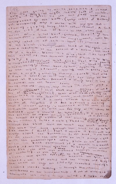 ローヘッドジャーナルのページ、1886年8月11日 作： Charlotte Bronte