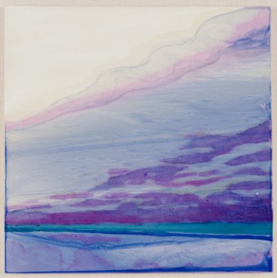 カイマン、2000（ジェッソに油彩） 作： Charlotte Johnstone