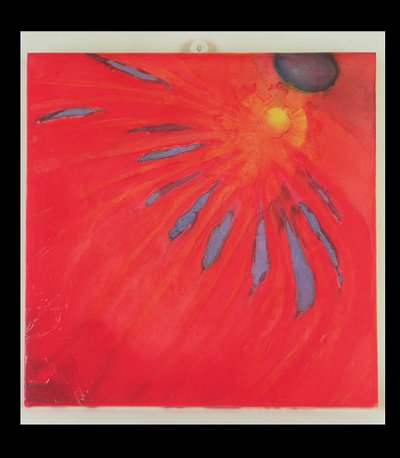 ファンファイア、1997（ジェッソボードの油と釉薬） 作： Charlotte Johnstone