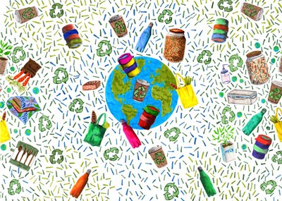 Recycling Bin Design, 2020 (筆ペン & デジタル) 作： Charlotte Orr