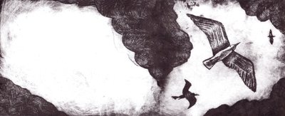 かもめの物語、2012年（ドライポイントエッチングとデジタル） 作： Charlotte Orr