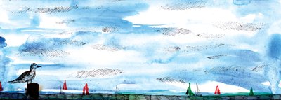 かもめの物語、2020年（水彩とペン） 作： Charlotte Orr