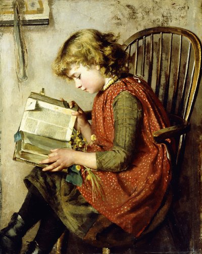 読書する少女1890 作： Charlotte Weeks