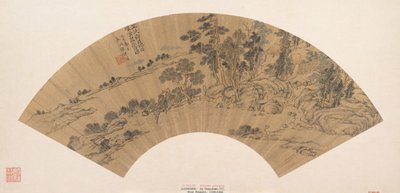 小川で足を洗う世捨て人、1629年。 作： Chen Guan