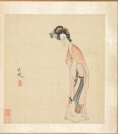 古代の巨匠の後の絵画: 貴婦人 作： Chen Hongshou