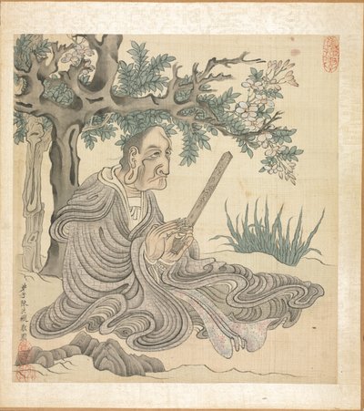 古代の巨匠の後の絵画: 羅漢 [寛秀の後] 作： Chen Hongshou