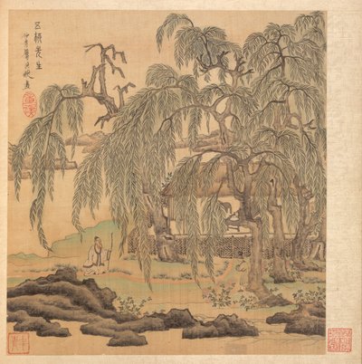 エンシェントマスターズ後の絵画：ファイブウィローズウーリウ、タオユアンミン、1598-1652年。 作： Chen Hongshou