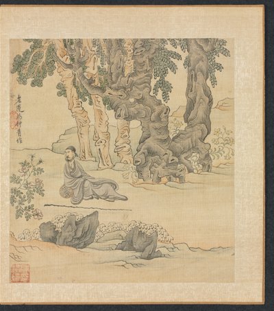 古代の巨匠の後の絵画: 風景の中の中慶の肖像 作： Chen Hongshou