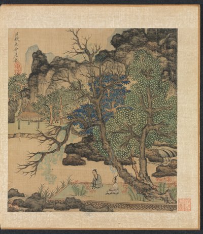 古代の巨匠の後の絵画: 庭の学者 作： Chen Hongshou