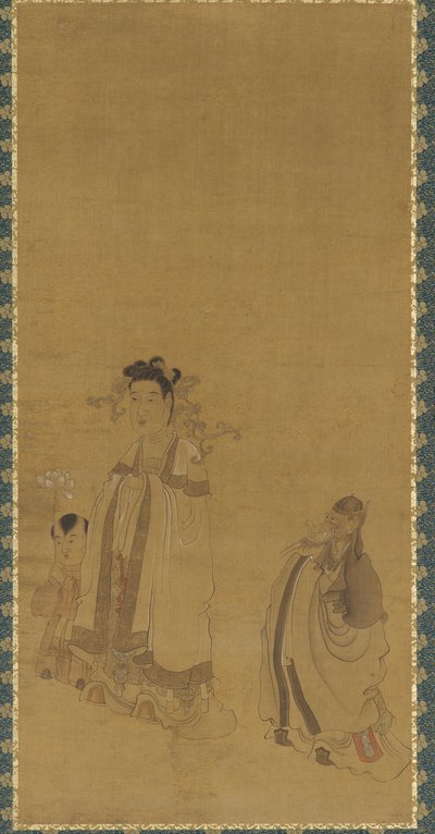 仏陀を崇める龍王、明代、17世紀前半～中頃。 作： Chen Hongshou