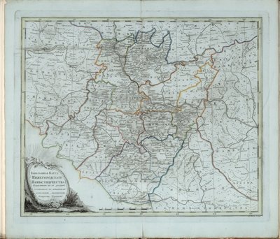 ニジニ ノヴゴロド県の一般地図、1788 年。 作： Chernoi