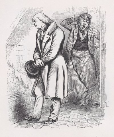 『ベランジェ全集』の屋根裏部屋、1836 年。 作： Cherrier