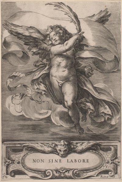 寓意的な人物像: 非正弦労働、1628 年。 作： Cherubino Alberti