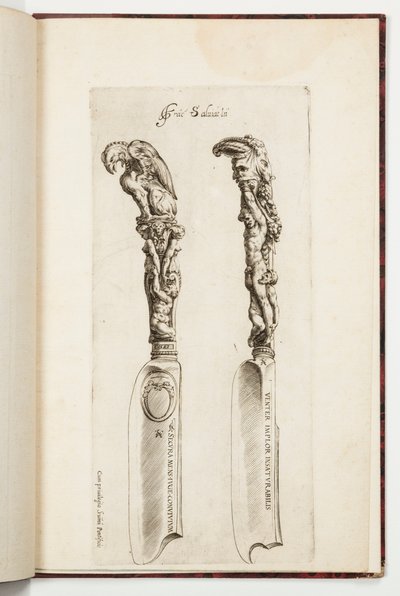 2 つのナイフ ハンドル用の設計 作： Cherubino Alberti