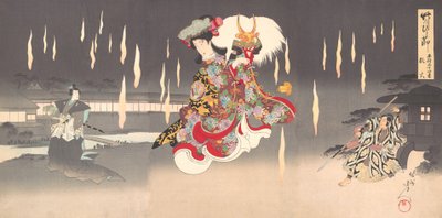 戯曲『本町二十四講』より狐火狐火の場面、1898., 1898. 作： Chikanobu Yoshu