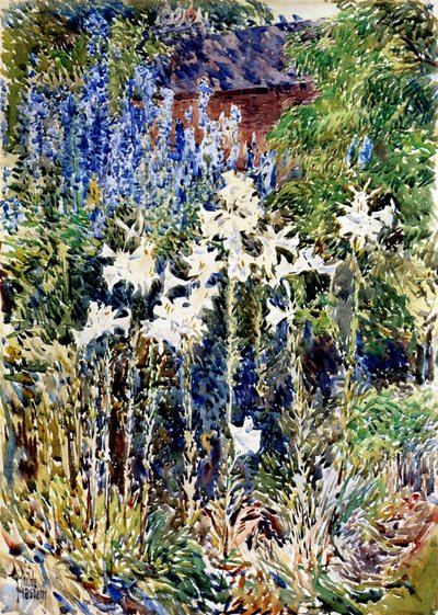 フラワー ガーデン 作： Childe Frederick Hassam