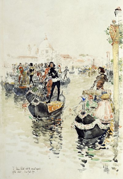 ベネチアのレガッタ 作： Childe Frederick Hassam