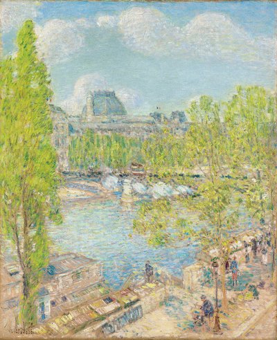 エイプリル、ケ ヴォルテール、パリ 作： Childe Frederick Hassam