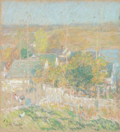 秋 作： Childe Frederick Hassam