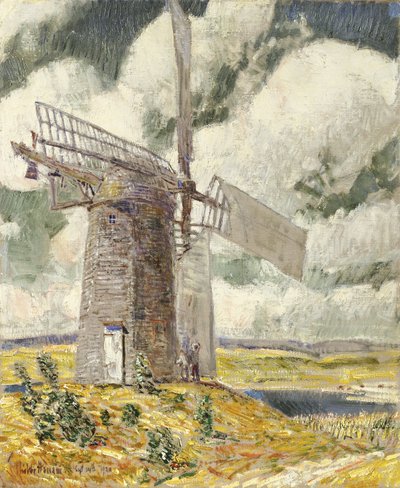 オールド ミルのベンディング セイル 作： Childe Frederick Hassam