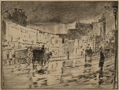 ビルボード、ニューヨーク 作： Childe Frederick Hassam