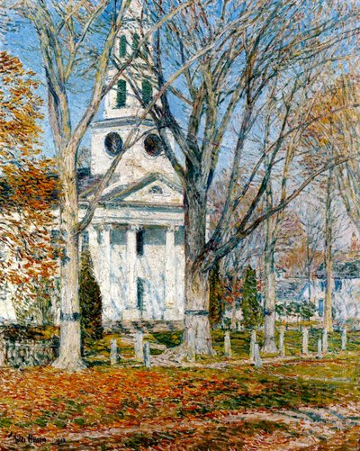 チャーチ アット オールド ライム 作： Childe Frederick Hassam