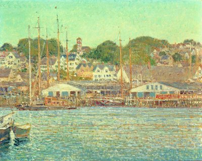 グロスター ハーバー 作： Childe Frederick Hassam