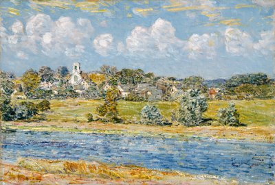 ニューハンプシャー州ニューフィールズの風景 作： Childe Frederick Hassam