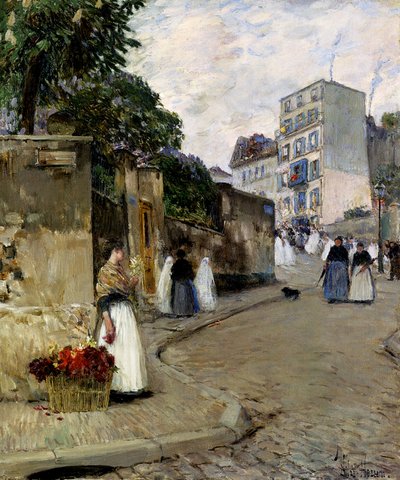 モンマルトル、パリ 作： Childe Frederick Hassam