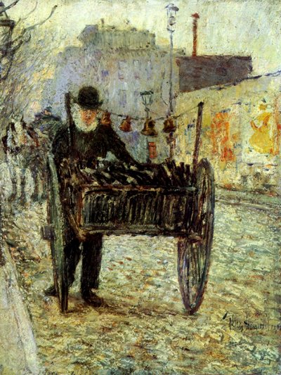 ボトルを運ぶ老人 作： Childe Frederick Hassam