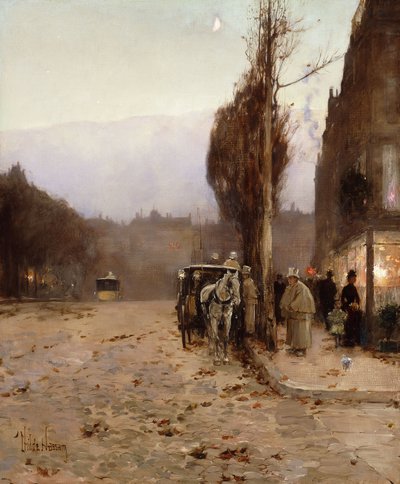 たそがれのパリ 作： Childe Frederick Hassam