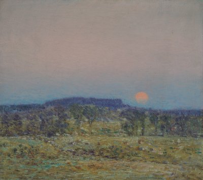 9 月の月の出 作： Childe Frederick Hassam