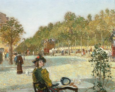 9月の陽光、パリ（カンヴァスに油彩） 作： Childe Frederick Hassam