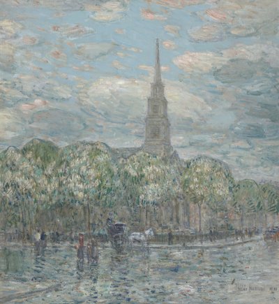 セント マークス イン ザ バワリー 作： Childe Frederick Hassam