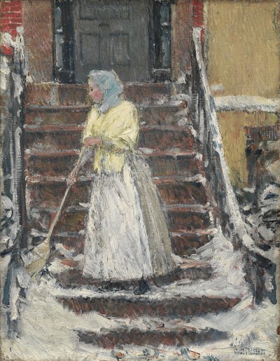 雪かき 作： Childe Frederick Hassam