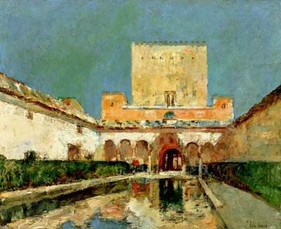 アルハンブラ、グラナダ、スペイン、1883年頃（キャンバスに油彩） 作： Childe Frederick Hassam