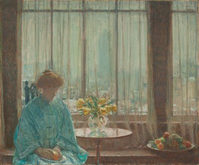 朝食ルーム、冬の朝 作： Childe Frederick Hassam
