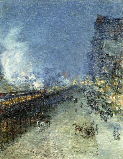 ザ エル、ニューヨーク 作： Childe Frederick Hassam