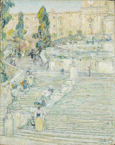 スペイン階段、ローマ 作： Childe Frederick Hassam