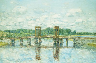 有料橋、ニューハンプシャー、エクセターの近く 作： Childe Frederick Hassam