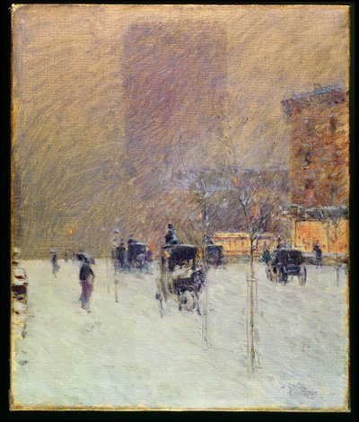 ニューヨークの冬の午後 作： Childe Frederick Hassam