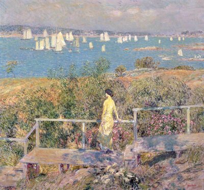 ヨット、グロスター 作： Childe Frederick Hassam