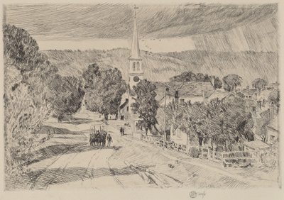 バーモントの村 作： Childe Hassam