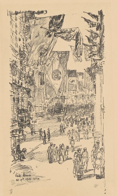 連合国の大通り 作： Childe Hassam