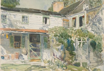 古い家の裏 作： Childe Hassam