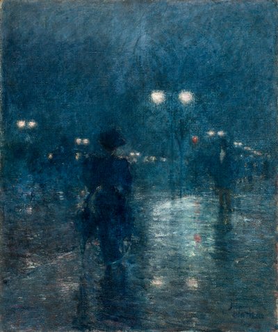 フィフスアベニューノクターン、c。 1895 作： Childe Hassam
