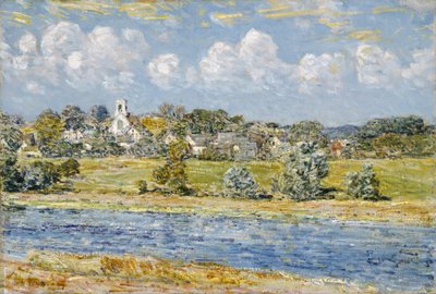 ニューハンプシャー州ニューフィールズの風景 作： Childe Hassam