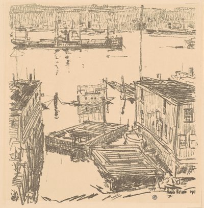 ノースリバー 作： Childe Hassam