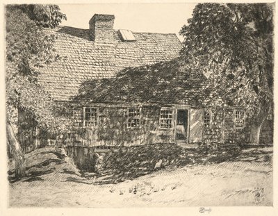 古いマルフォード ハウス、イーストハンプトン、1926 年 作： Childe Hassam